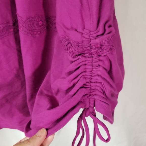 MODA INTERNATIONAL Tank Top/built in Bra/Cinch side GORGEOUS Magenta! - Picture 7 of 7